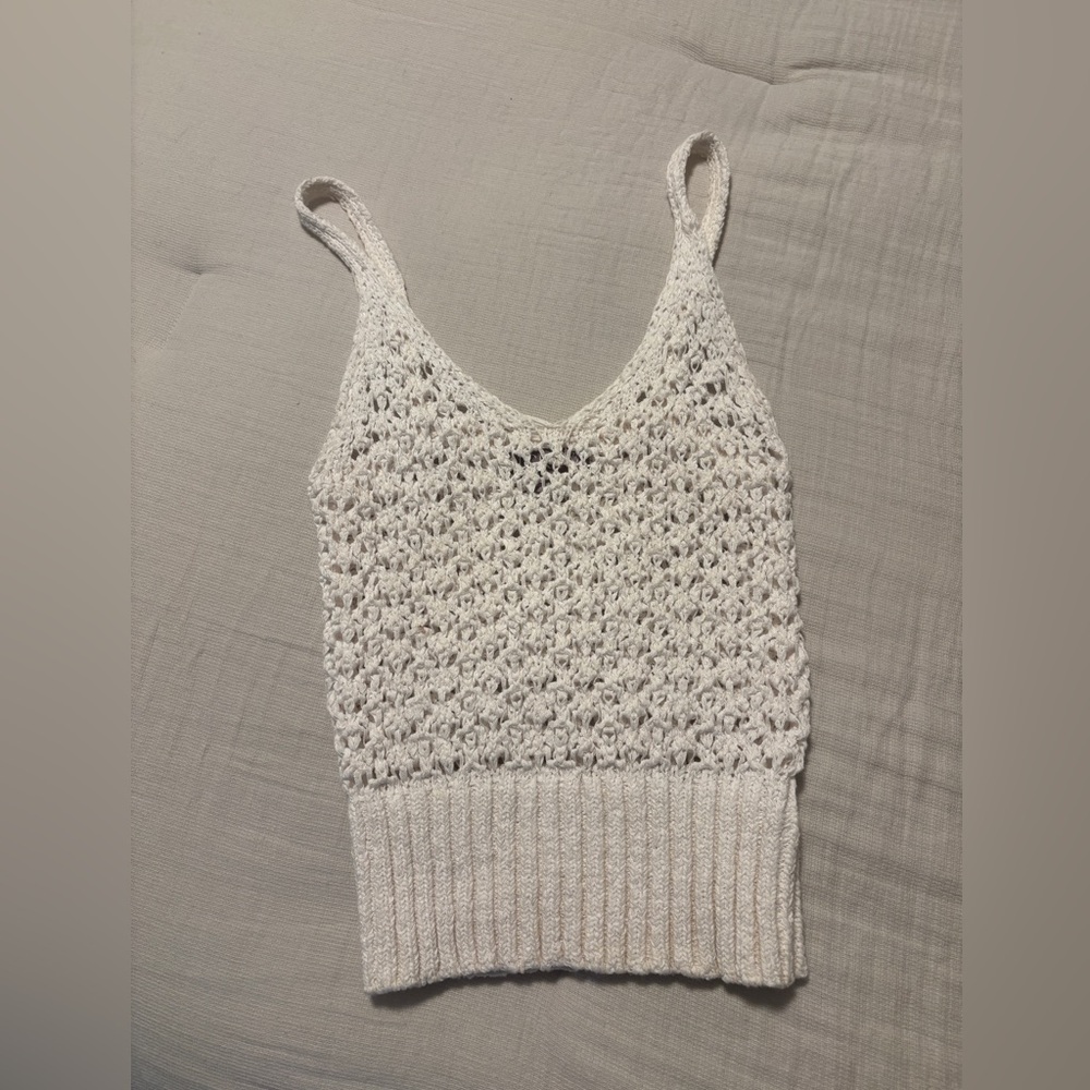 Jcrew - White Crochet Knit top - Picture 3 of 5